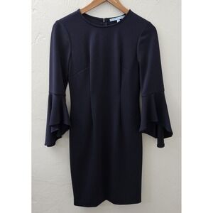 Antonio Melani Delia Bell Sleeve Navy Dress Women Size 0 Formal Wedding Designer